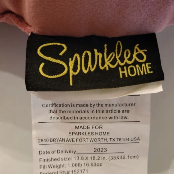 Sparkles Home PINK Rhinestone Halloween Candy Corn Pillow Tik tok Beaded 2023 - Picture 3 of 8